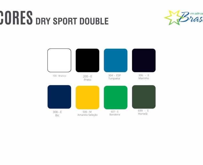 Catalogo de Cores | Dry Sport Double Catalogo de Cores | Dry Sport Double